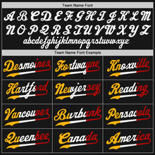 Load image into Gallery viewer, Custom Black Black-Gold Authentic Split Fashion Baseball Jersey