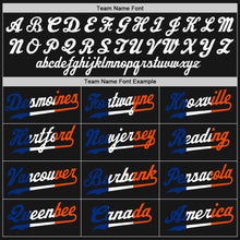 Load image into Gallery viewer, Custom Black Black-Orange Authentic Split Fashion Baseball Jersey
