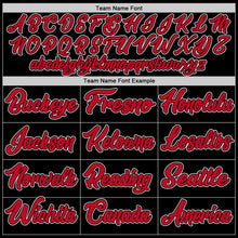 Load image into Gallery viewer, Custom Black Red-White Authentic Throwback Basketball Jersey