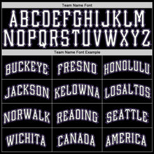 Load image into Gallery viewer, Custom Black White-Royal Authentic Throwback Basketball Jersey