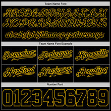 Load image into Gallery viewer, Custom Black Black-Gold Authentic Throwback Basketball Shorts