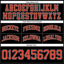 Load image into Gallery viewer, Custom Black Orange-White Authentic Throwback Basketball Shorts
