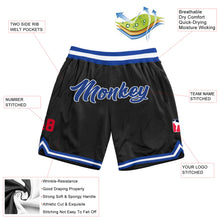 Load image into Gallery viewer, Custom Black Royal-Red Authentic Throwback Basketball Shorts