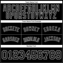 Load image into Gallery viewer, Custom Black Black-White Authentic Throwback Basketball Shorts