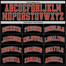 Load image into Gallery viewer, Custom Black Orange-White Authentic Throwback Basketball Jersey