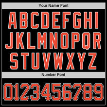 Load image into Gallery viewer, Custom Black Orange-White Authentic Throwback Basketball Jersey