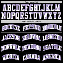 Load image into Gallery viewer, Custom Black White-Purple Authentic Throwback Basketball Jersey