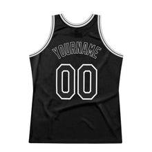 Load image into Gallery viewer, Custom Black Black-Gray Authentic Throwback Basketball Jersey