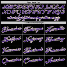 Load image into Gallery viewer, Custom Black Purple-Cream Authentic Throwback Basketball Jersey