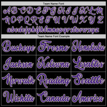 Load image into Gallery viewer, Custom Black Purple-Red Authentic Throwback Basketball Jersey