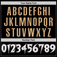 Load image into Gallery viewer, Custom Black White-Old Gold Authentic Throwback Basketball Jersey