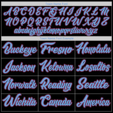 Load image into Gallery viewer, Custom Black Pink-Light Blue Performance T-Shirt