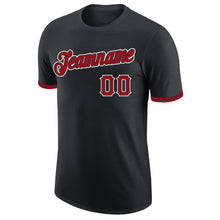 Load image into Gallery viewer, Custom Black Red-White Performance T-Shirt