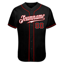 Load image into Gallery viewer, Custom Black White-Red Authentic Skull Fashion Baseball Jersey