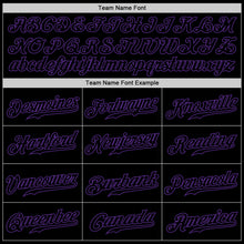 Load image into Gallery viewer, Custom Black Black-Purple Authentic Skull Fashion Baseball Jersey