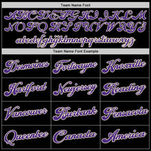 Load image into Gallery viewer, Custom Black Purple-White Authentic Baseball Jersey