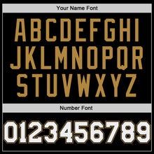 Load image into Gallery viewer, Custom Black White-Old Gold Authentic Baseball Jersey