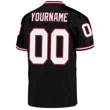 Load image into Gallery viewer, Custom Black White-Cardinal Mesh Authentic Throwback Football Jersey