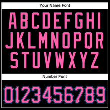 Load image into Gallery viewer, Custom Black Pink-Powder Blue Mesh Authentic Throwback Football Jersey