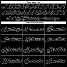 Load image into Gallery viewer, Custom Black Black-Gray Mesh Authentic Throwback Football Jersey