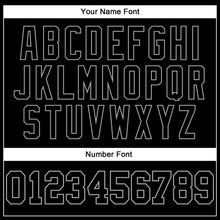 Load image into Gallery viewer, Custom Black Black-Gray Mesh Authentic Throwback Football Jersey