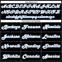 Load image into Gallery viewer, Custom Black White-Light Blue Mesh Authentic Throwback Football Jersey