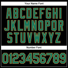 Load image into Gallery viewer, Custom Black Kelly Green Pinstripe Kelly Green-Old Gold Authentic Baseball Jersey