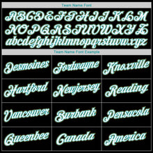 Load image into Gallery viewer, Custom Black White-Teal Authentic Baseball Jersey