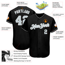 Load image into Gallery viewer, Custom Black Gray-White Authentic Baseball Jersey