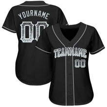 Load image into Gallery viewer, Custom Black Silver-White Authentic Drift Fashion Baseball Jersey