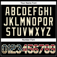 Load image into Gallery viewer, Custom Black Vintage USA Flag-Cream Authentic Throwback Basketball Jersey