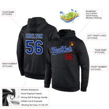 Load image into Gallery viewer, Custom Stitched Black Royal-Red Sports Pullover Sweatshirt Hoodie