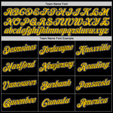 Load image into Gallery viewer, Custom Stitched Black Gold-White Sports Pullover Sweatshirt Hoodie