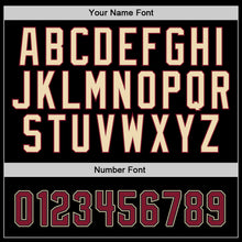 Load image into Gallery viewer, Custom Stitched Black Crimson-Cream Sports Pullover Sweatshirt Hoodie