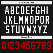 Load image into Gallery viewer, Custom Stitched Black White-Red Sports Pullover Sweatshirt Hoodie