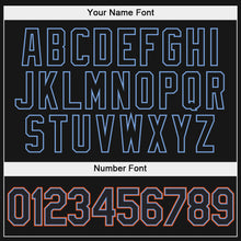 Load image into Gallery viewer, Custom Stitched Black Black-Orange Sports Pullover Sweatshirt Hoodie