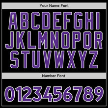 Load image into Gallery viewer, Custom Stitched Black Purple-White Sports Pullover Sweatshirt Hoodie