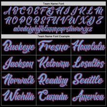 Load image into Gallery viewer, Custom Black Light Blue-Pink Skull Fashion Performance T-Shirt