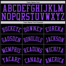 Load image into Gallery viewer, Custom Black Purple 3D Monster Authentic Baseball Jersey