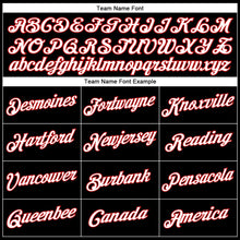 Load image into Gallery viewer, Custom Black White Pinstripe White-Red Authentic Basketball Jersey