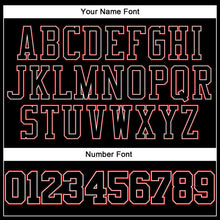 Load image into Gallery viewer, Custom Black Red Pinstripe Black-White Authentic Basketball Jersey