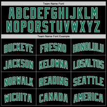 Load image into Gallery viewer, Custom Black White Pinstripe Kelly Green-White Authentic Basketball Jersey