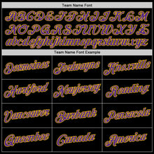 Load image into Gallery viewer, Custom Stitched Black Purple-Gold Sports Pullover Sweatshirt Hoodie