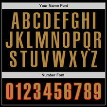 Load image into Gallery viewer, Custom Stitched Black Old Gold-Red Sports Pullover Sweatshirt Hoodie