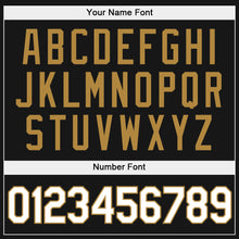 Load image into Gallery viewer, Custom Stitched Black White-Old Gold Sports Pullover Sweatshirt Hoodie