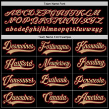 Load image into Gallery viewer, Custom Black Old Gold-Red Hockey Jersey