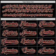 Load image into Gallery viewer, Custom Black Black-Orange Hockey Jersey