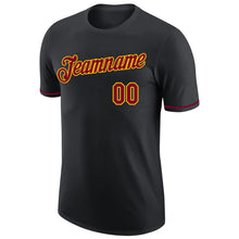 Load image into Gallery viewer, Custom Black Maroon-Gold Performance T-Shirt