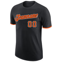 Load image into Gallery viewer, Custom Black Orange-White Performance T-Shirt