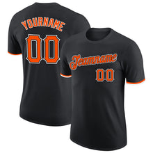 Load image into Gallery viewer, Custom Black Orange-White Performance T-Shirt